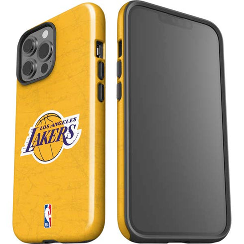NBA Los Angeles Lakers Distressed iPhone 15 Pro Max Impact Case